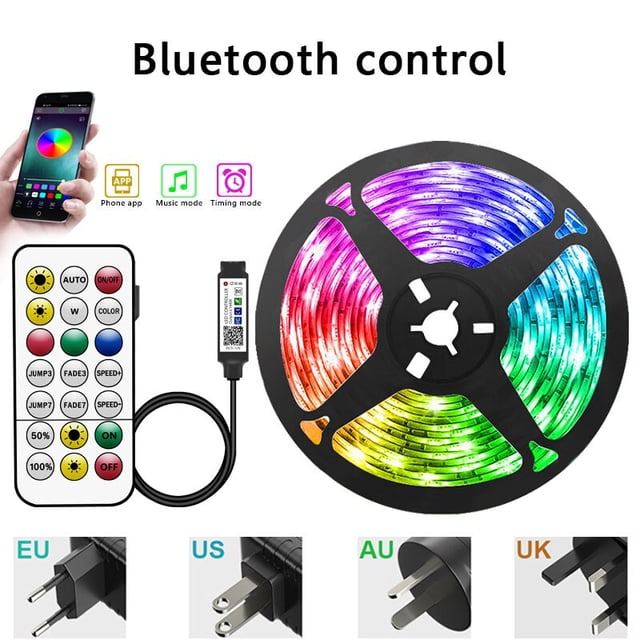 Tiras de luces Led Bluetooth 5050 RGBWW cinta Flexible WIFI impermeable 2835 cinta Led 5M 10M 15M 20M con adaptador para habitación Tan Jianjun unisex
