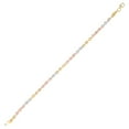 thumbnail image 2 of 9ct 3 Colour Gold Jewelco London Infinity Chain Bracelet 4mm 7.5 inch, 2 of 5