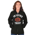 thumbnail image 4 of Funny In Gourd We Trust Pumpkin Pun Unisex Fleece Graphic Zip Up Hoodie Brisco Brands 4X, 4 of 5