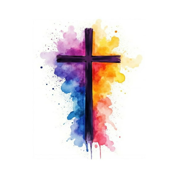 Paint By Numbers Kit for Adults Beginner - DIY Colorful Cross Watercolor Art Canvas Painting Kits for Adults, Frameless Paint By Number for Adults for Home Wall Decor 16x20 Inch