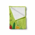 thumbnail image 2 of Vegetable Soft Flannel Fleece Throw Blanket, Cartoon Greek Salad Ingredients in Characters Fun Olive Oil Lemon Cheese, Cozy Plush for Indoor and Outdoor Use, 60" x 80", Multicolor, by Ambesonne, 2 of 6