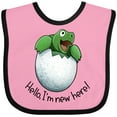thumbnail image 3 of Inktastic Hello, I'm New Here Cute Baby Turtle Boys or Girls Baby Bib, 3 of 4