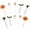 LLNew--C, variant on 100Fens Halloween Plastic Toothpick Cake Fruit Pick Attapulgite Fruit Fork Party Supplies Cup Cake Decoration Halloween Ambience Decoration