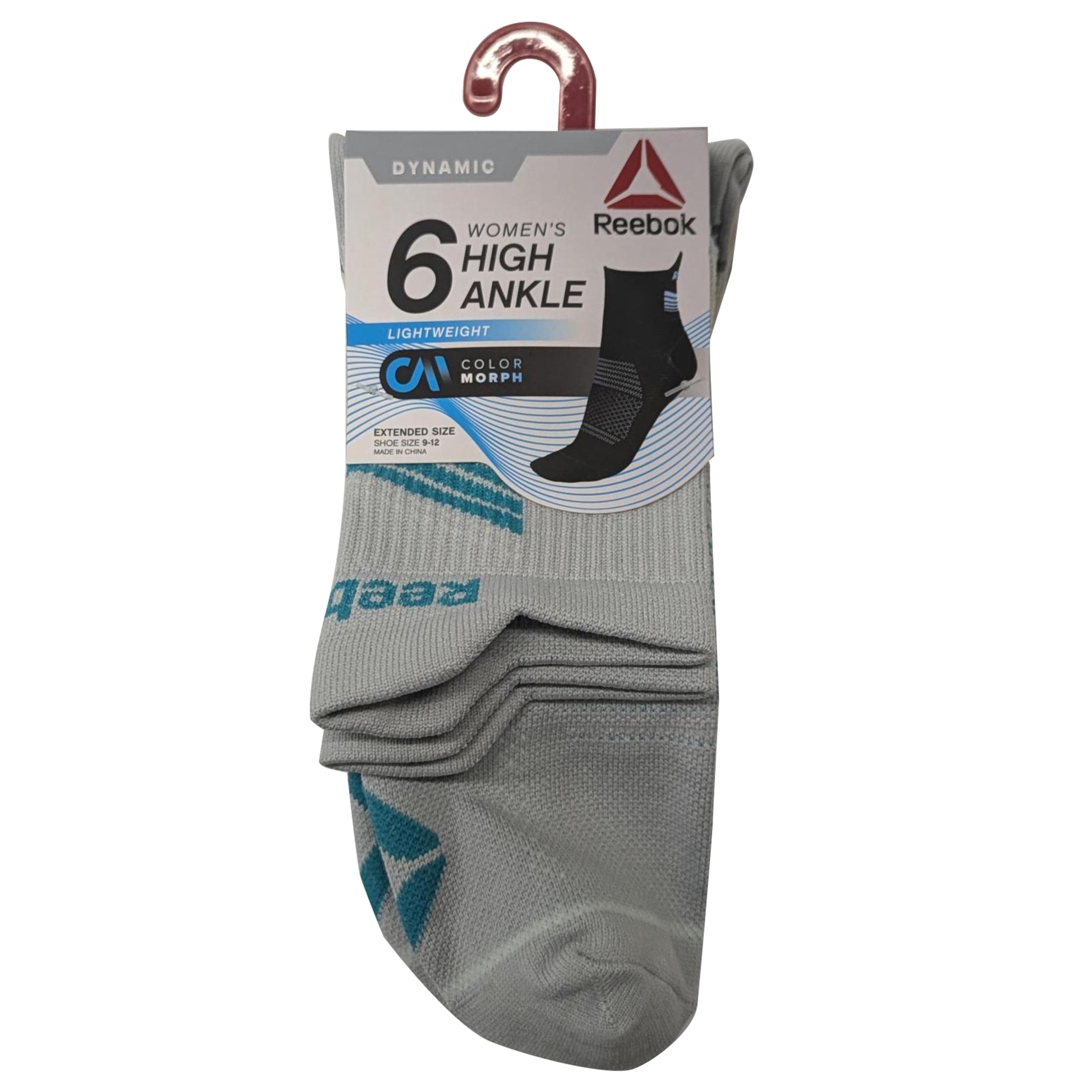 Reebok Women's Dynamic Lightweight High Ankle Socks, 6-Pack
