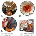 thumbnail image 3 of Designart "Carnations love Ruffles Patchwork" Floral Metal Wall Art, 3 of 5