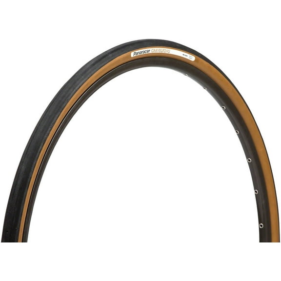 Panaracer GravelKing Slick Tire - 700 x 43, Tubeless, Folding, Black/Brown
