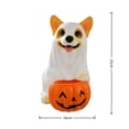 thumbnail image 6 of Ghost Corgi Candy Bowl, Cute Resin Puppy Statue with Pumpkin Treat Jar for Halloween Tabletop, Kitchen Counter, Home Party and Fall Decor, 6 of 6