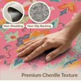 thumbnail image 6 of ODIKA 8'x10' Washable Area Rug Non-Shedding, Easy Care, Pink Turquoise Vibrant Floral Symphony Accents Elegant Symmetrical Design with Ornate for King Size Bedroom Under Bed, Master Suite, 6 of 7