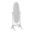 thumbnail image 6 of Ore International White Finish Oval Wood Cheval Floor Standing Mirror - 59.5" tall, 6 of 8