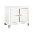thumbnail image 2 of Solid Wood Nightstand with Dovetail Joints and Gold Accents / Bedroom Practicality, 2 of 2