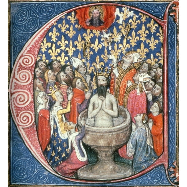 Clovis I (C466511)./Nbaptism Of Clovis I In 496 A.D. Illumination From