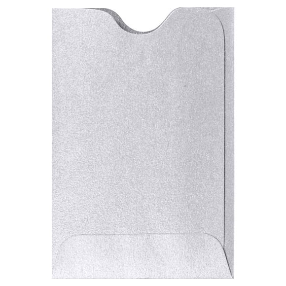 Funda para tarjeta de crédito (2 3/8 x 3 1/2) - Plateado metálico (50 cant.) | Perfecto para las fiestas Tarjetas de regalo Tarjetas de crédito Tarjetas de débito Tarjetas de identificación y más. | 1