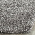 thumbnail image 4 of SAFAVIEH New Orleans Darius Solid Polyester Shag Area Rug, Grey, 5' x 8', 4 of 6