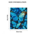 thumbnail image 3 of ZFLMY Butterflies Blue Generative Art Modern Canvas Prints Wall Art Home Decor Living Room Bathroom Bedroom Office, Ready to Hang, Various Sizes 12x16in, 3 of 5