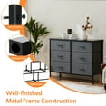 thumbnail image 4 of Modern 6 Drawer Fabric Dresser, Chest of Drawer Organizer Storage Cabinet for Bedroom Clothes Closet, Entryway,Gray, 4 of 8