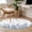White Light Blue Mist Blue, variant on Round Area Rug 3 Ft, Spring Blue Eucalyptus Washable Non-Slip Circle Carpet for Living Room/Bedroom, Botanical Green Leaf Country Low-Profile Small Floor Mats Collection Rugs for Indoor
