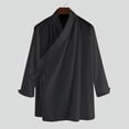 thumbnail image 2 of Mens Long Sleeve Japanese Style Yukata Shirts Casual Formal Party Tops, 2 of 4