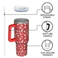 thumbnail image 4 of Red Christmas Pattern Tumbler with Handle and Lid,40oz Double Wall Vacuum Insulated Tumbler,Cups Gift for Women and Men, 4 of 7