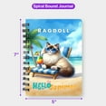 thumbnail image 5 of Ragdoll Hello Summer Beach Theme with Sunglasses and Tropical Cocktail Spiral Bound Journal Cat Lover Kitten Owner Gifts Idea 5x7in Spiral Notebook - 00009, 5 of 5