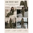 thumbnail image 5 of DOKOTOO 2 Piece Outfits for Women Sweatsuits Oversized Fleece Sweatsuit Zip up Long Sleeve Sweatshirt Wide Leg Sweatpants Tracksuit, 5 of 9