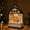 E, variant on Snow Globe Lantern, Christmas Lighted Village Display with Santa Sleigh Scene Holiday Decoration