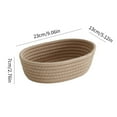 thumbnail image 6 of Small Woven Basket for Organizing, Small Rope Basket for Toy Cotton Round Storage Kids Baby Dog Cat Gifts, 9.1 x 5.1 x 2.8 Inch, 6 of 9