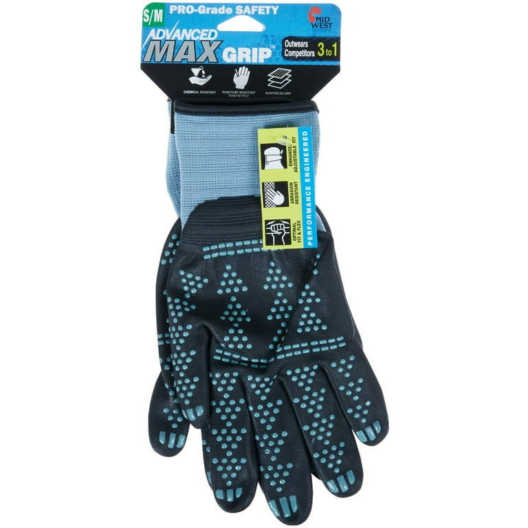Midwest Gloves Gear S/M Slate Max Grip