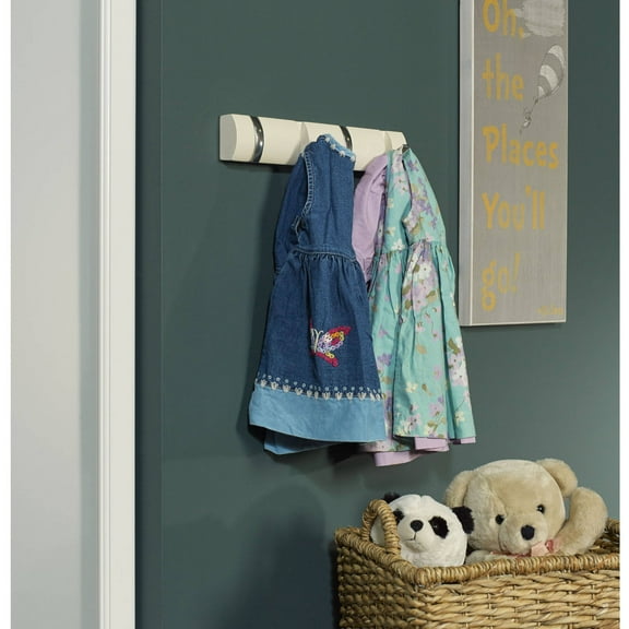 Wallscapes Coat HIdeaway Round Hanger White 4 Hooks