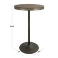 thumbnail image 3 of Contemporary Home Living 43” Natural Brown and Black Metal Round Dakota Industrial Adjustable Bar /, 3 of 5