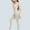 Beige, variant on Women Workout Jumpsuit Sleeveless Romper Pants Wide Leg Bodysuit Bodycon One Piece M