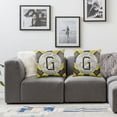 thumbnail image 2 of Grey and White Chevron with Yellow Monogram Initial O Pillow Case,, 2 of 7