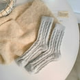 thumbnail image 7 of UAMVSH Fuzzy Socks for Women Solid Warm Comfy Thermal Socks No- Slip Winter Soft Cozy Mid Tube Socks, 7 of 7