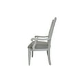 thumbnail image 2 of Benjara Kate 24 Inch Dining Armchair Set of 2, Light Gray Linen, White Wood Frame, 2 of 6