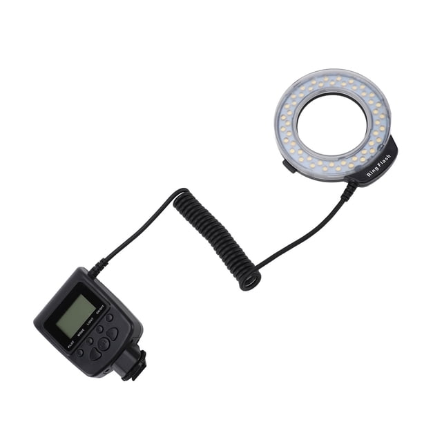 Luz de Flash de Anillo Macro LED, 48 Macro LED Luz Luz LCD Plastic para Fotograma
