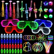 Light up Multi Item Party Favor Packs Glow in the Dark Party Supplies , 153 Packs Light up Toys for Kids Adults Wedding Neon Party