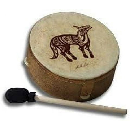 REMO Drum, Buffalo, 12" Diameter, 6" Depth, Lone Coyote' Graphics