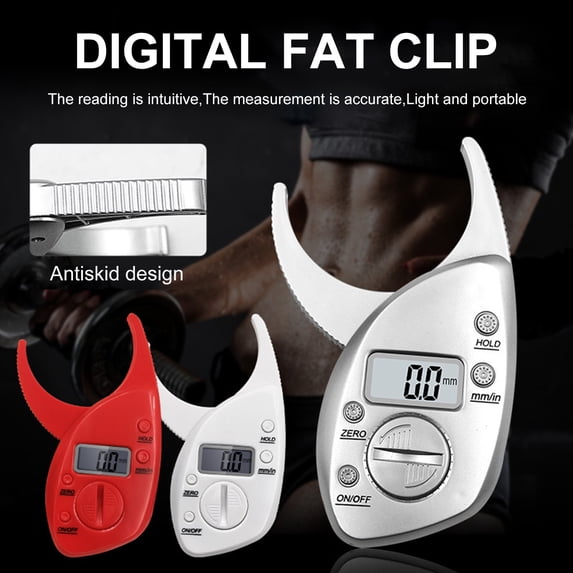 Windfall Digital Body Fat Caliper, Portable Digital Display LCD Body Fat Caliper Skin Fold Monitor Analyzer Clip
