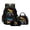 Black and Yellow - Dinosaur Truck, variant on School Backpack for Kids Girls 4-8, Cat School Bus Printed Kindergarten Elementary Backpack with Lunch Bag and Pencil Box, 17 Inch Lightweight School Bookbag Travel Daypack