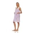 thumbnail image 2 of Lati Fashion Women Snaps Front Duster Short Sleeve Female Nightgowns & Sleepshirts Purple Size 2X, 2 of 4