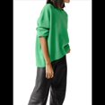thumbnail image 2 of Suéter de Punto de Larga para Mujer, Jersey de Cuello Redondo, Suéter Informal Holgado. Verde Talla Única, 2 of 7