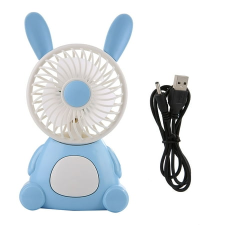 

Portable Mini Handheld USB-Rechargeable Fan with LED Light and Desktop Stand