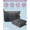 thumbnail image 7 of Bliss Faille Travel Pillow Blanket Lightweight Compact Soft Travel Pillow and Blanket 2 Piece Set, 7 of 7