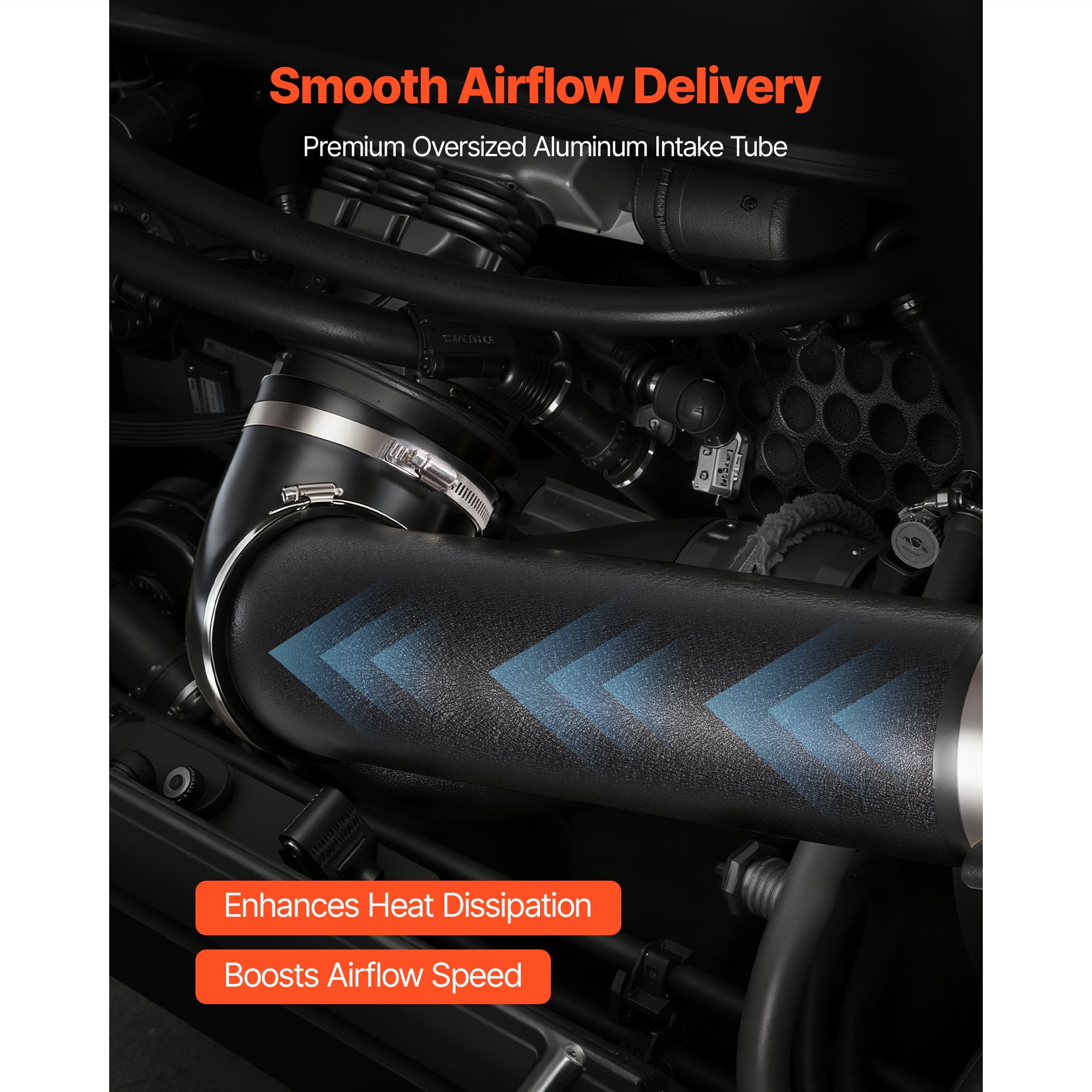 KFFKFF 3.5-Inch Cold Air Intake System with Heat Shield, Compatible with 2011-2023 Dodge Challenger/Charger 3.6L V6 Engine, Enhanced Airflow and Throttle Response with High-Performance Filter Kit