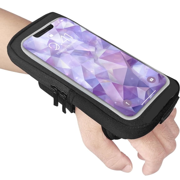 XIBUFE Wristband Phone Holder for Running-Forearm Phone Armbands-Running Armband with Card Slot for Iphone Pro Max Plus 17/16/15/14/13 Pro Max S23/S22