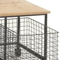 thumbnail image 5 of DecMode 39" x 19" Brown Wood Storage Bench with Brown Wood Top, 1-Piece, 5 of 8