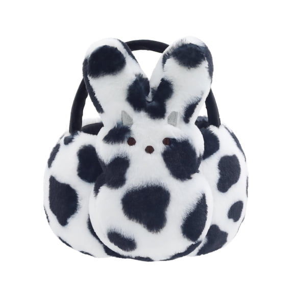 PEEPS® Bunny Spotted Cow Print Plush Easter Basket