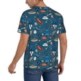 thumbnail image 2 of Lsque Cartoon Space1 Pattern Mens Polo Golf Shirts Funny Graphics Shorts Sleeve Button Shirts Baseball T-shirt-X-Large, 2 of 7