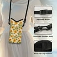 thumbnail image 5 of SEANATIVE Men Women Mini Cell Phone Bag Crossbody Bag Shockproof Universal Smart Phone Case Bag Pouch with Adjustable Strap for Travel, Beach, Walking, 8'' x 4'', Sunflower Pattern, 5 of 7