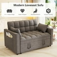 thumbnail image 6 of Lecut Pull Out Couch, Velvet Sleeper Sofa Bed with Pillow and Pocket, 3 Levels Adjustable Backrest Futon Sofa Bed, Convertible Sofa Bed for Living Room, Bedroom, Apartment, Guest Room, 6 of 6