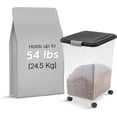thumbnail image 3 of IRIS 54 Lbs Airtight Pet Food Container | Dog & Cat Food Storage Bin, 3 of 8